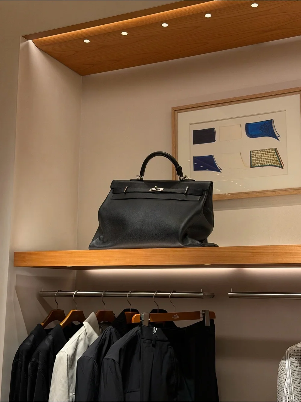 Hermés Kelly 40 Retourne Black Togo PHW
